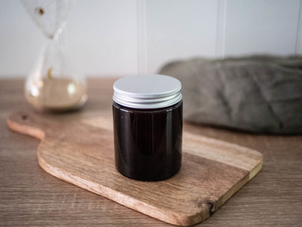 Pot en verre 100ml avec couvercle alu