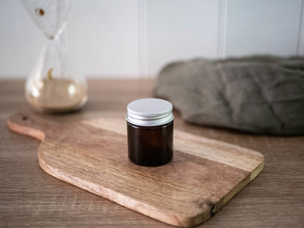Pot en verre 30ml avec couvercle alu